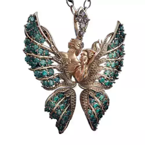 Pendant Magerit butterfly 3D print model 3D print model