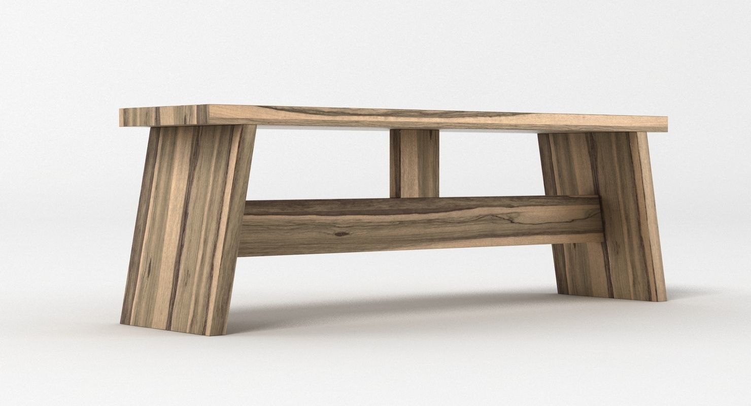 E15 Fawley Bench Low-poly 3D model_5