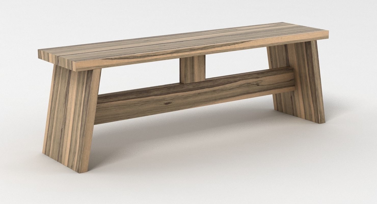 E15 Fawley Bench Low-poly 3D model_1