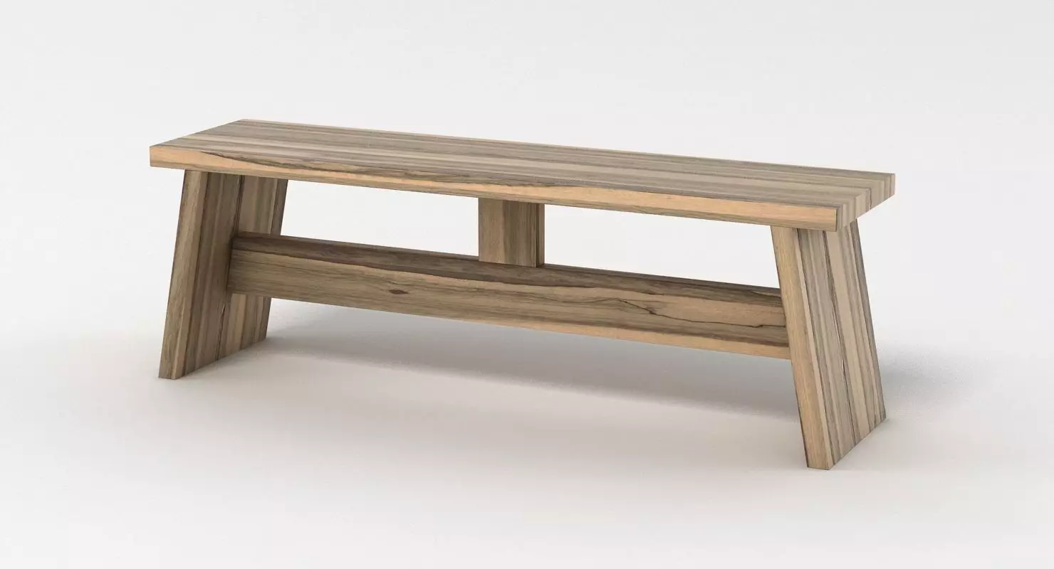 E15 Fawley Bench Low-poly 3D model_0