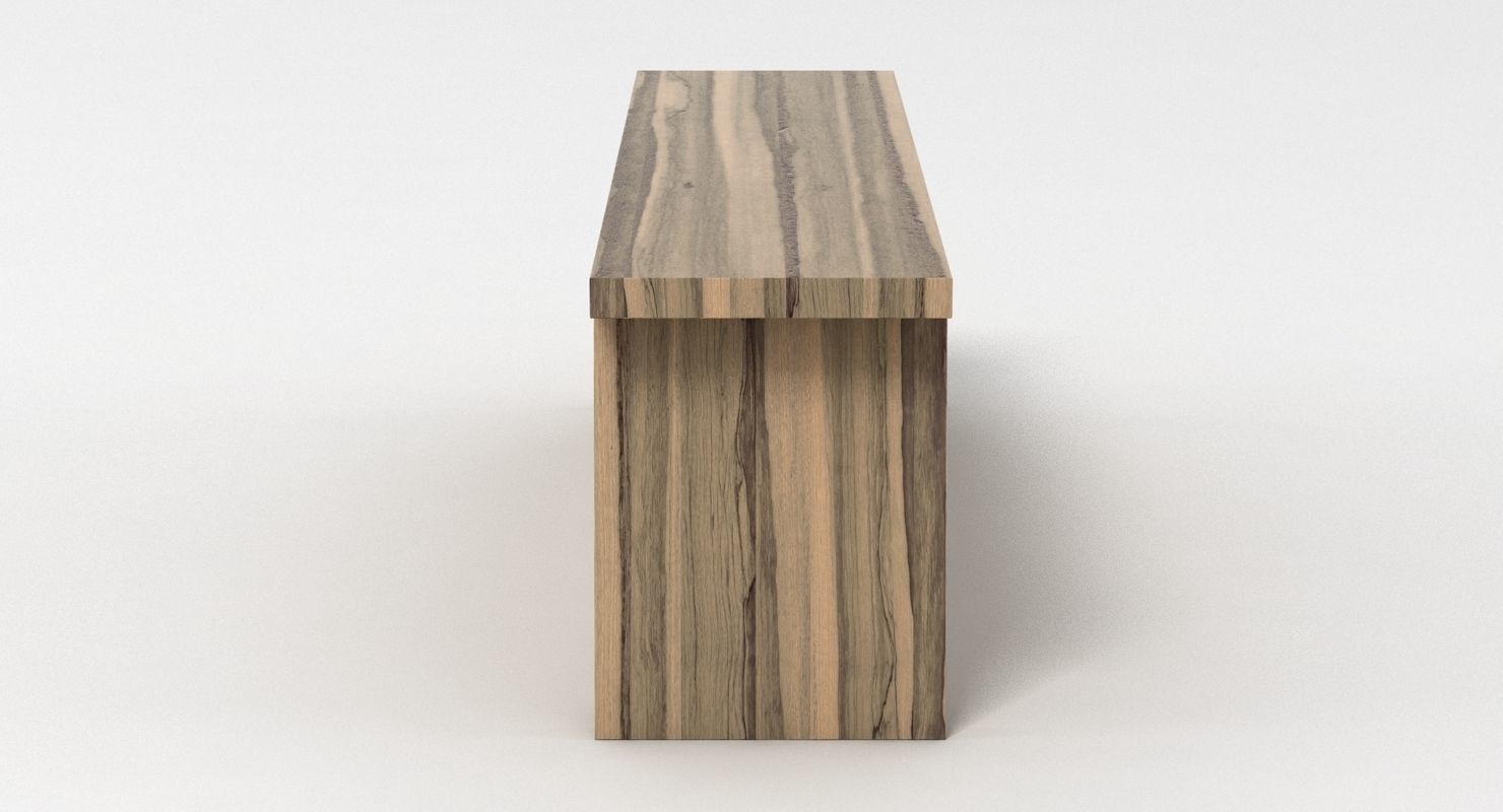 E15 Fawley Bench Low-poly 3D model_4