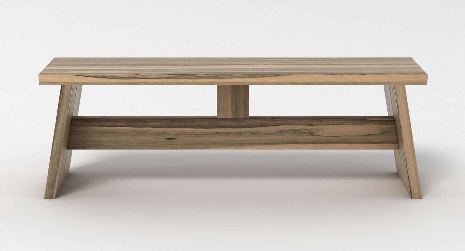 E15 Fawley Bench Low-poly 3D model_3