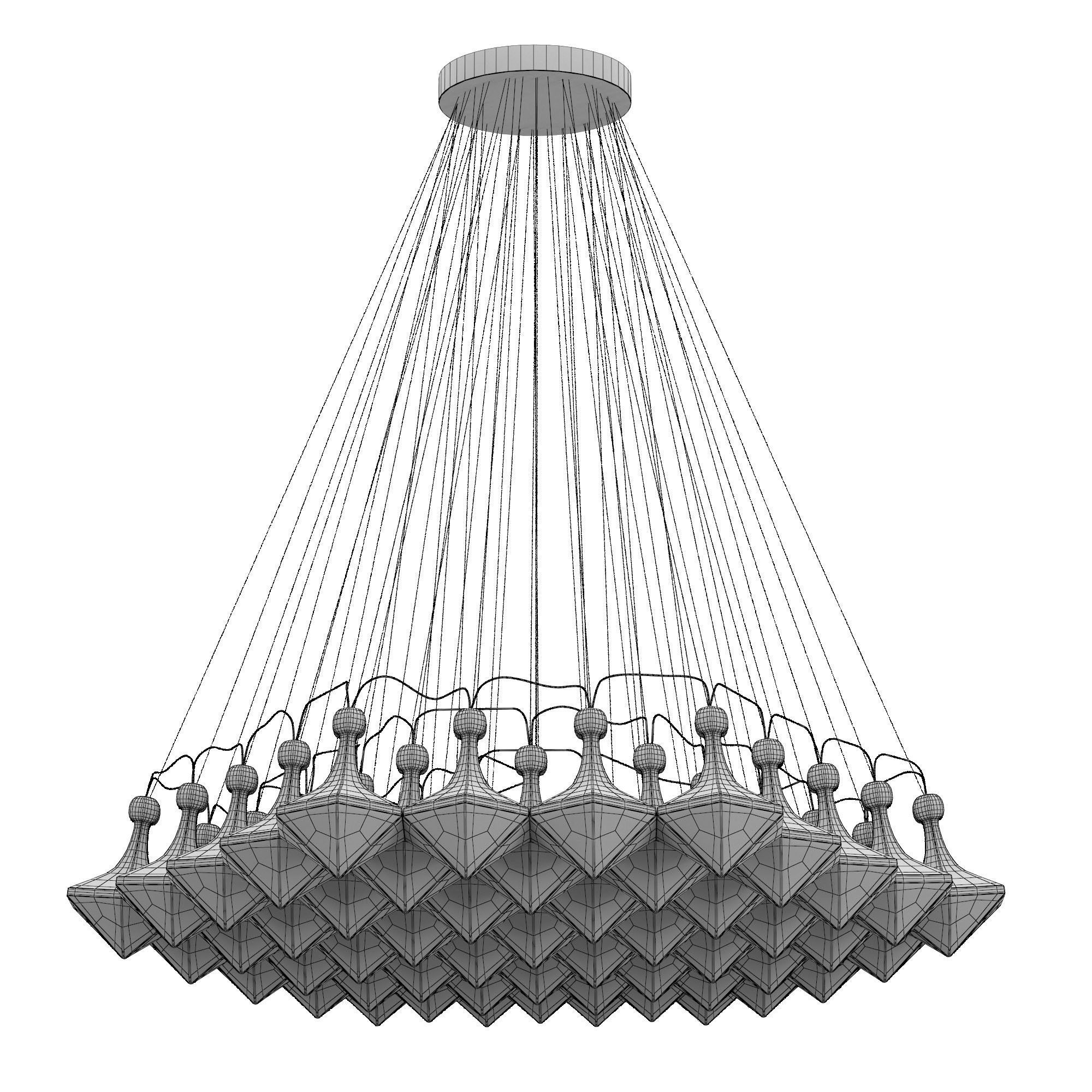 Facet  Pendant Cluster 3D model_3