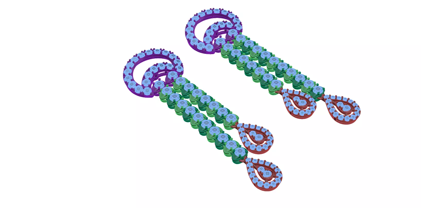 earring pair of earrings with beads 3D print model_0