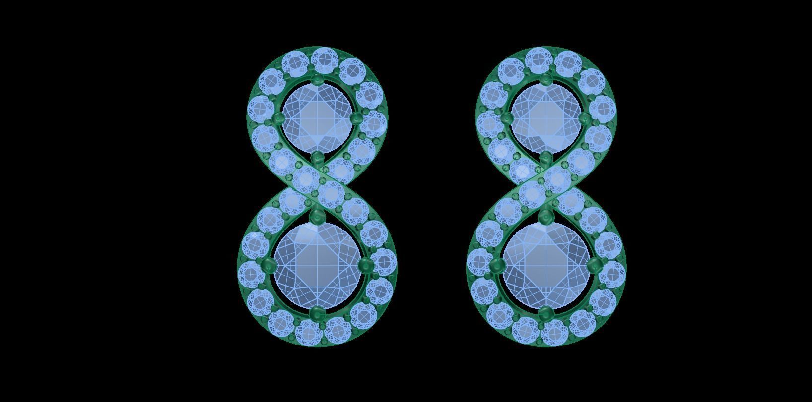 earring pair of earrings 3D print model_1