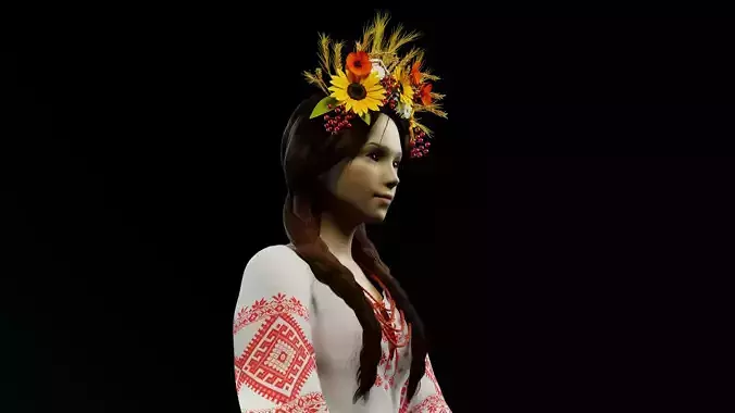 Ukrainian girl 3D model