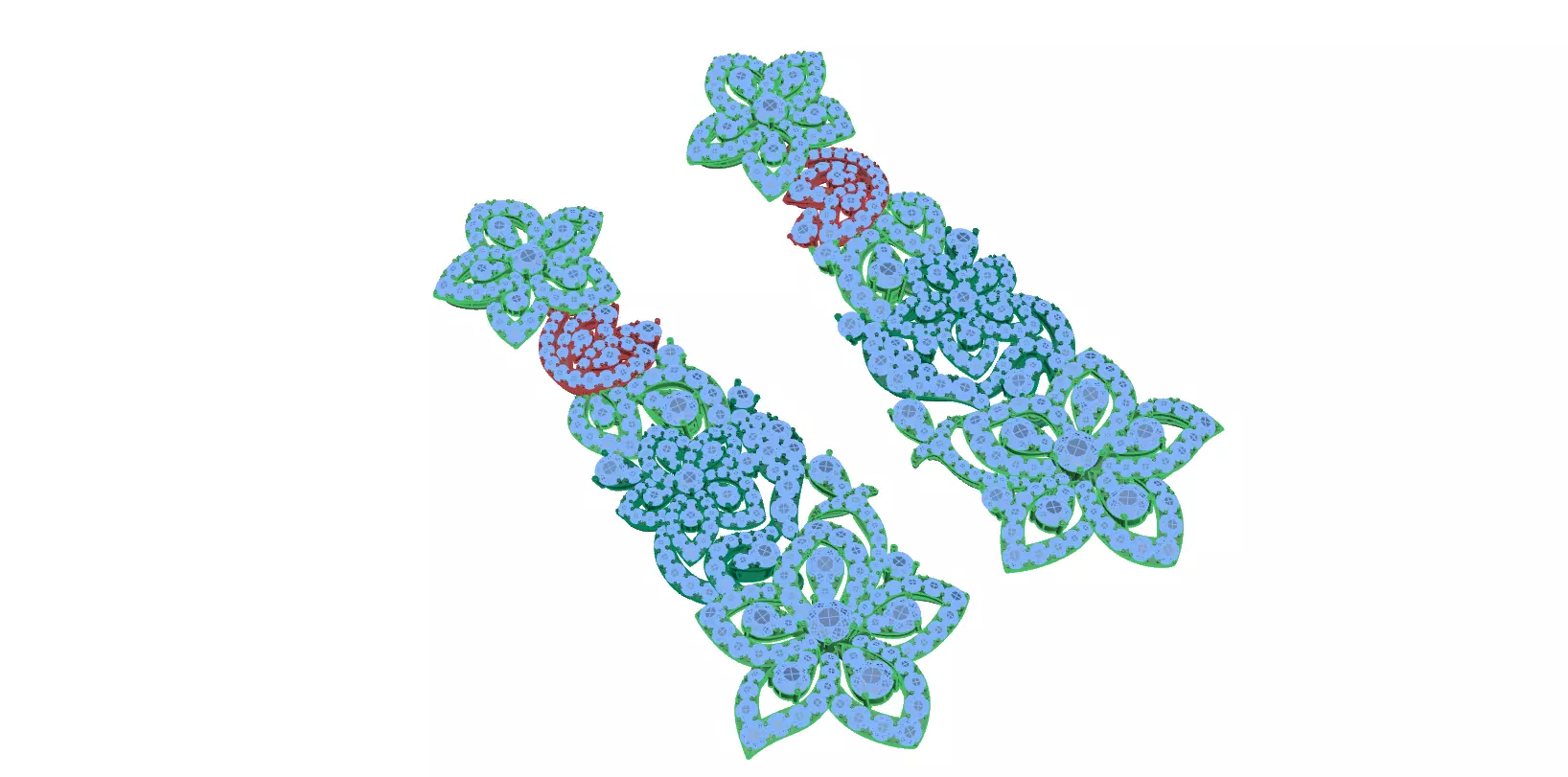 earring long dangle earrings 3D print model_0