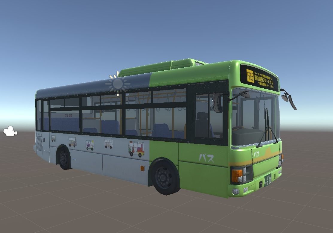 Japanese Public Bus 3D Model - Unity Ready Low-poly 3D model_10