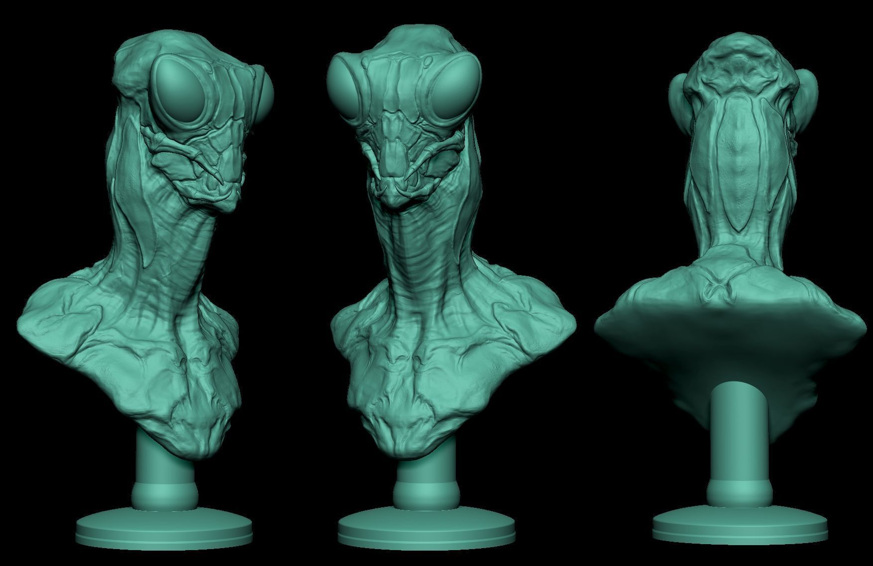 Alien Mantis Print 3D Stl 3D print model_10