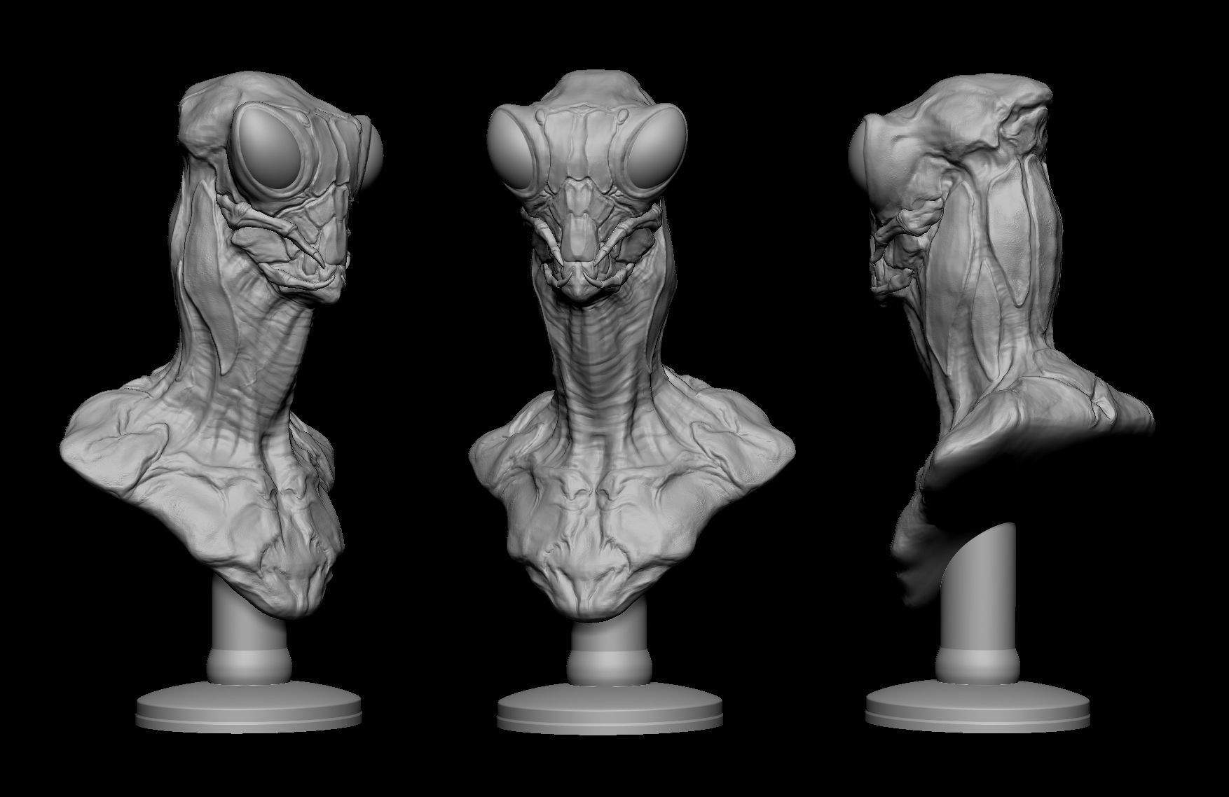 Alien Mantis Print 3D Stl 3D print model_6