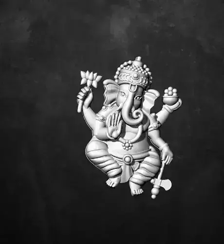 Ganesh Elephant VR AR low-poly 3d model 3D print model