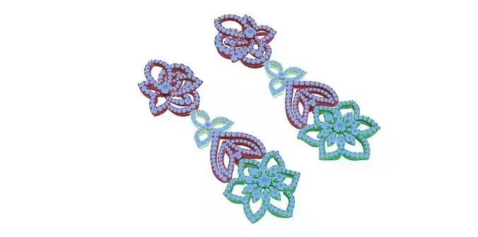 earring rhinestone flower earrings