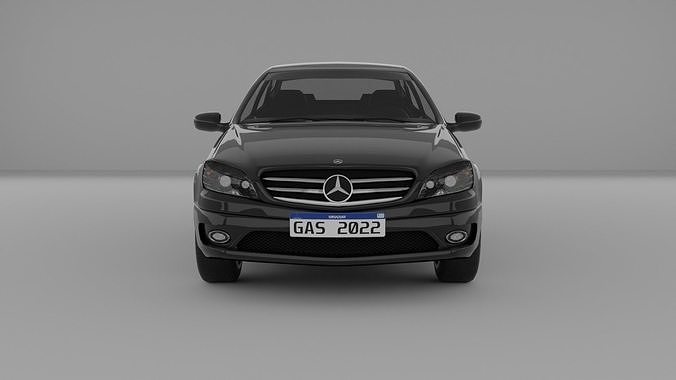 Mercedes Benz CLC200 lowpoly blender model Low-poly 3D model