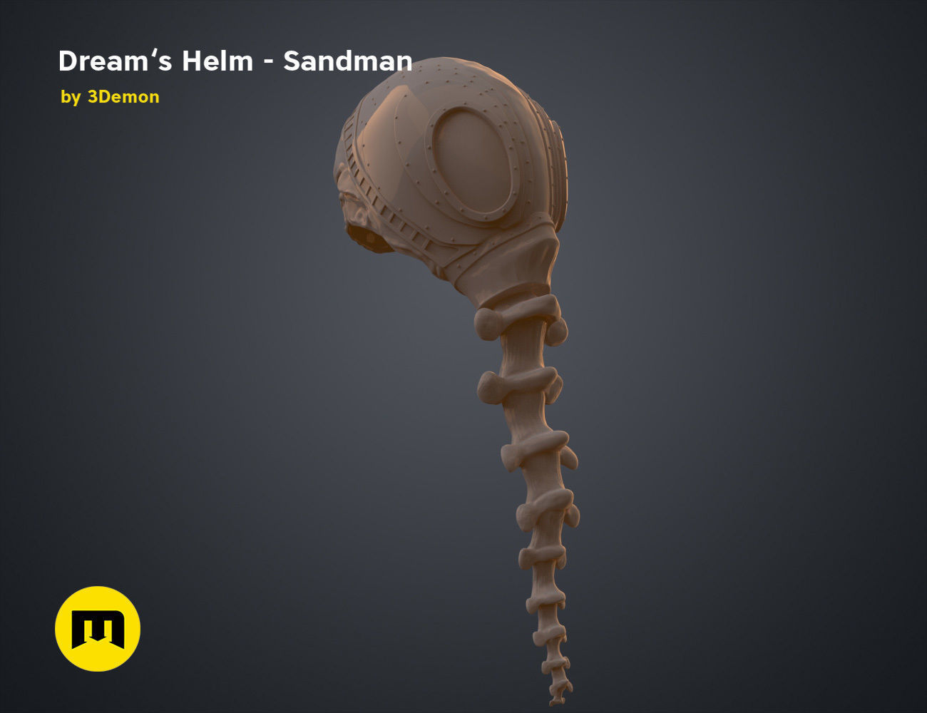 The Sandman helm 3D print model_12
