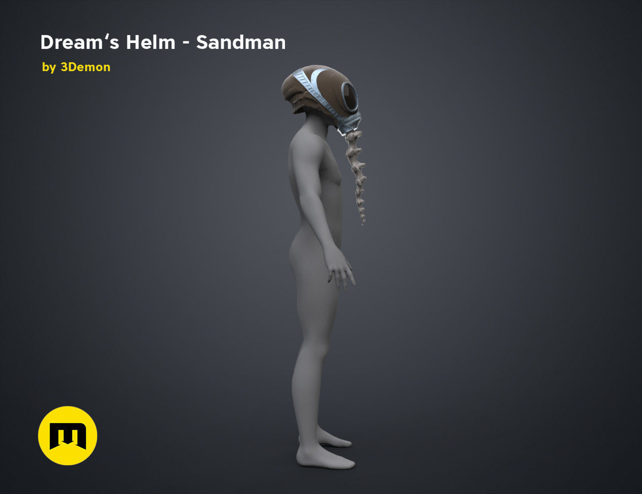 The Sandman helm 3D print model_24