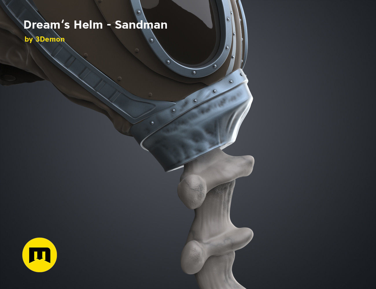 The Sandman helm 3D print model_9