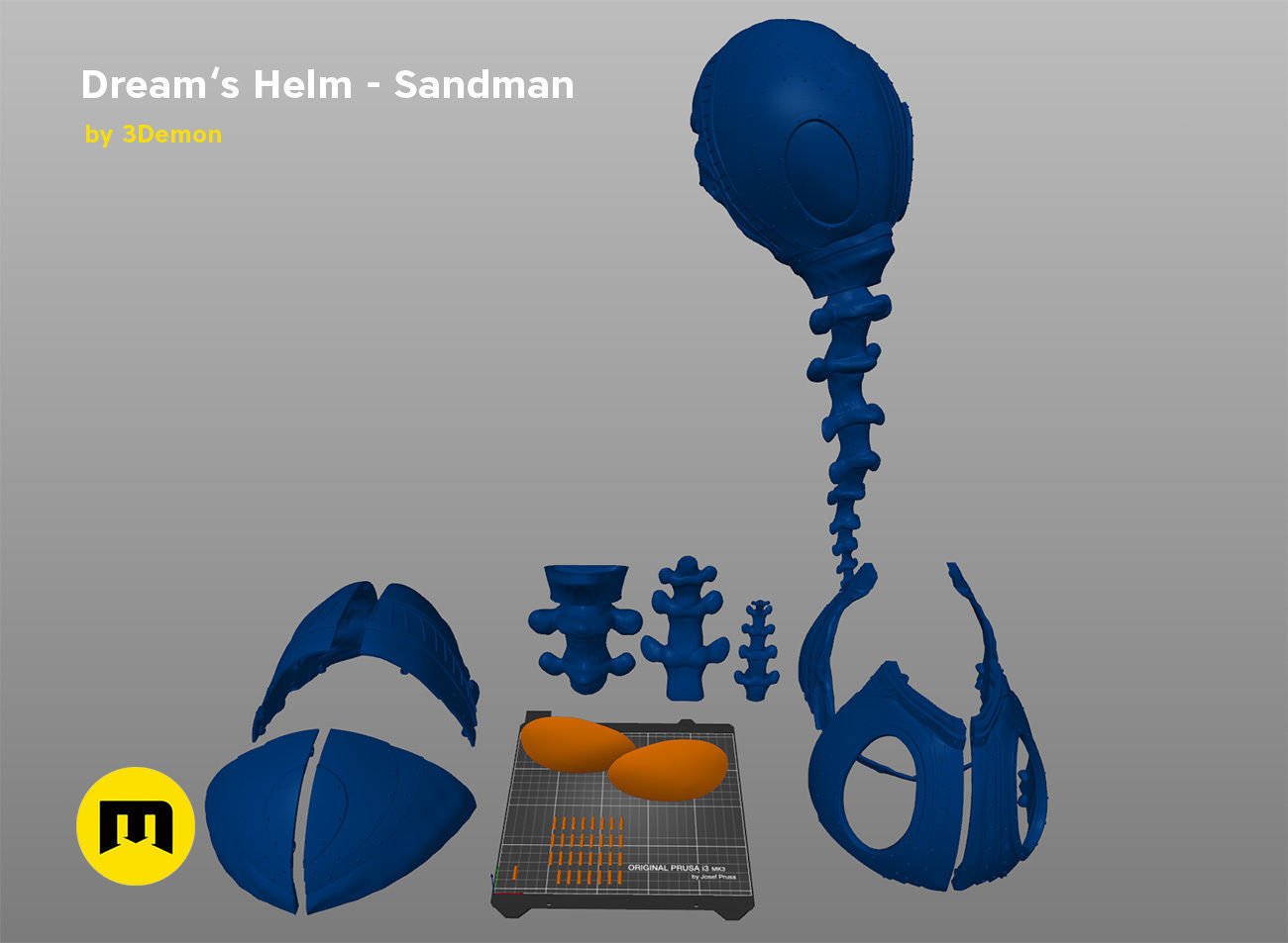 The Sandman helm 3D print model_7