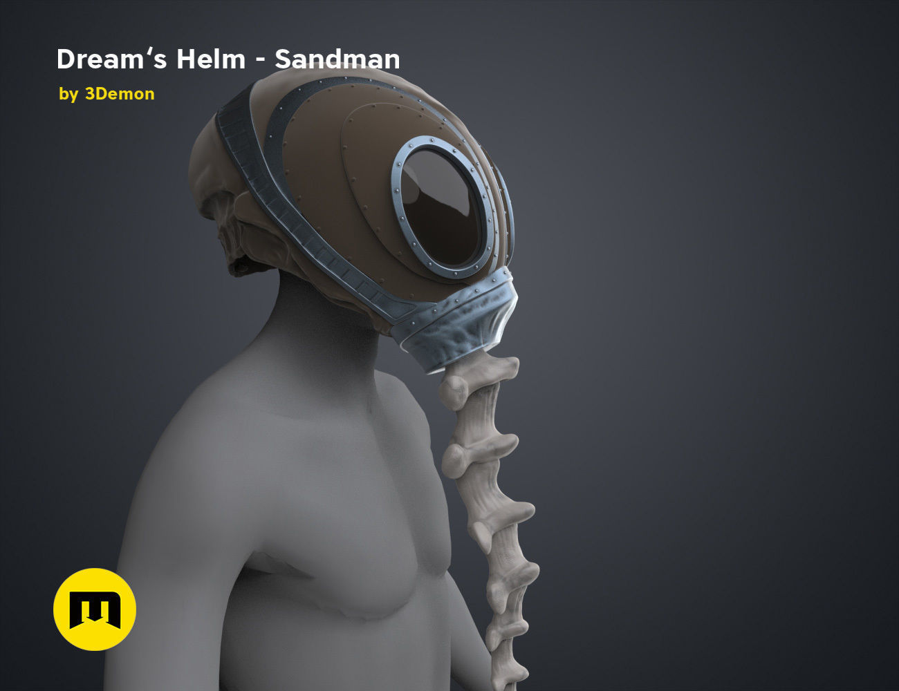 The Sandman helm 3D print model_34