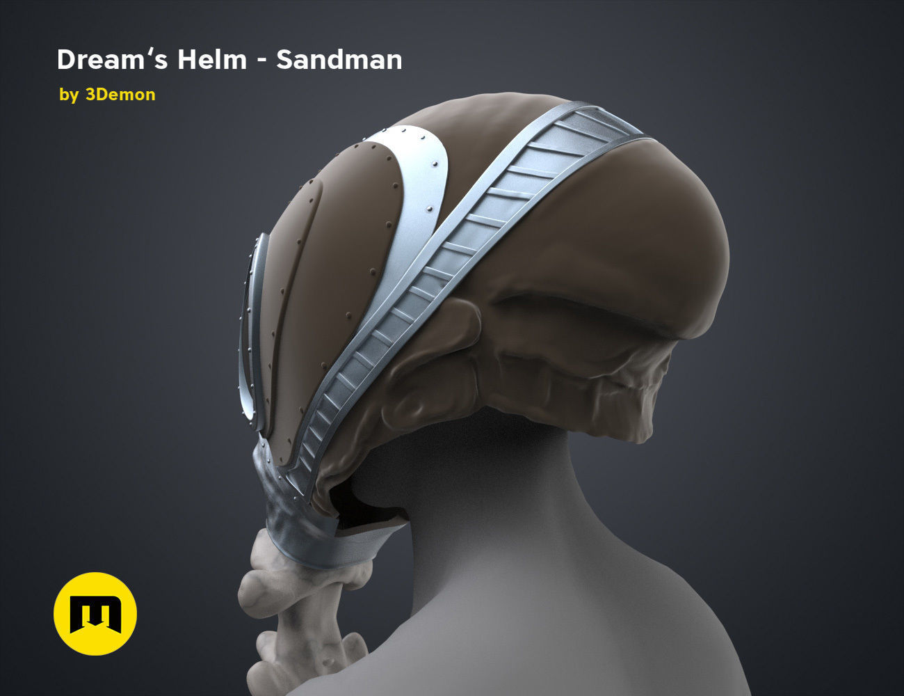 The Sandman helm 3D print model_32