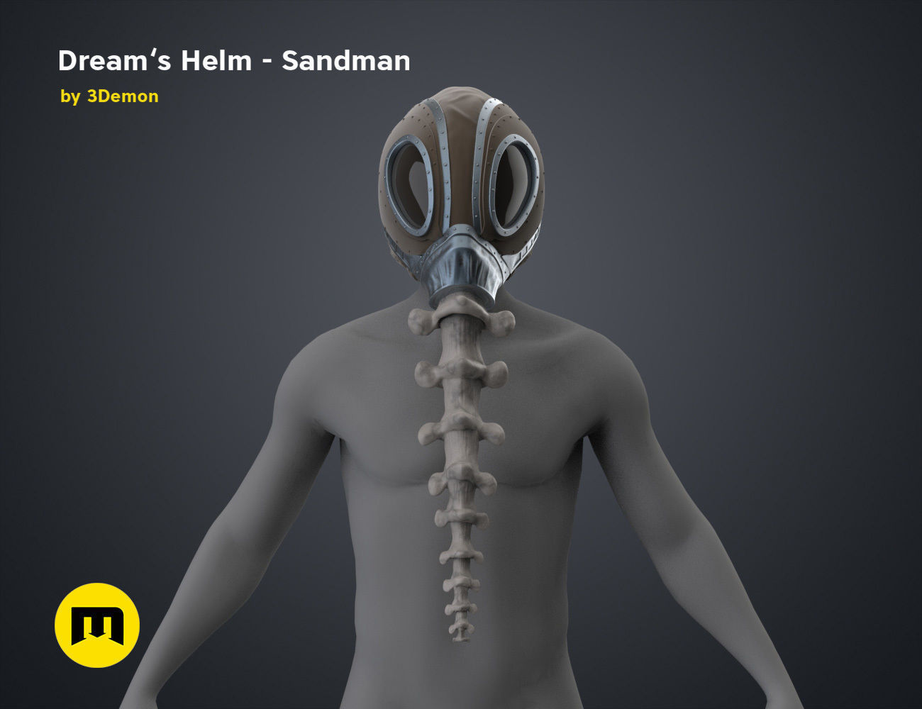 The Sandman helm 3D print model_22