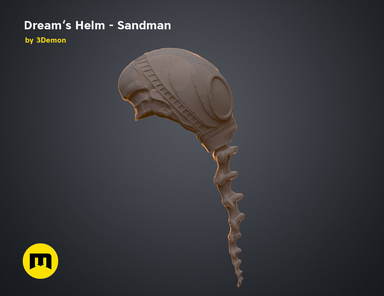 The Sandman helm 3D print model_16