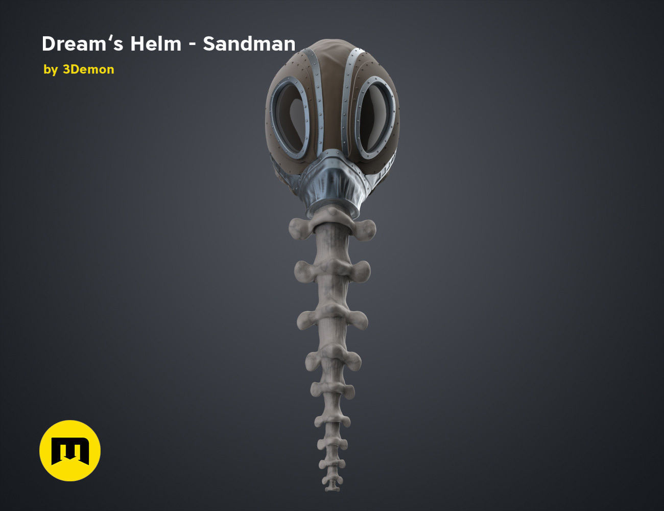 The Sandman helm 3D print model_4