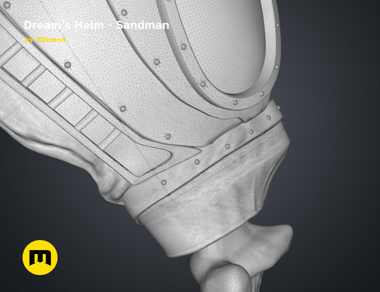 The Sandman helm 3D print model_17