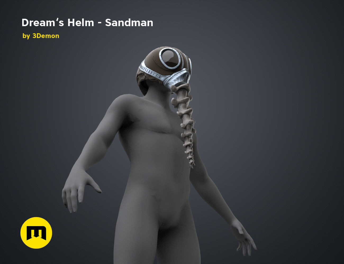 The Sandman helm 3D print model_33