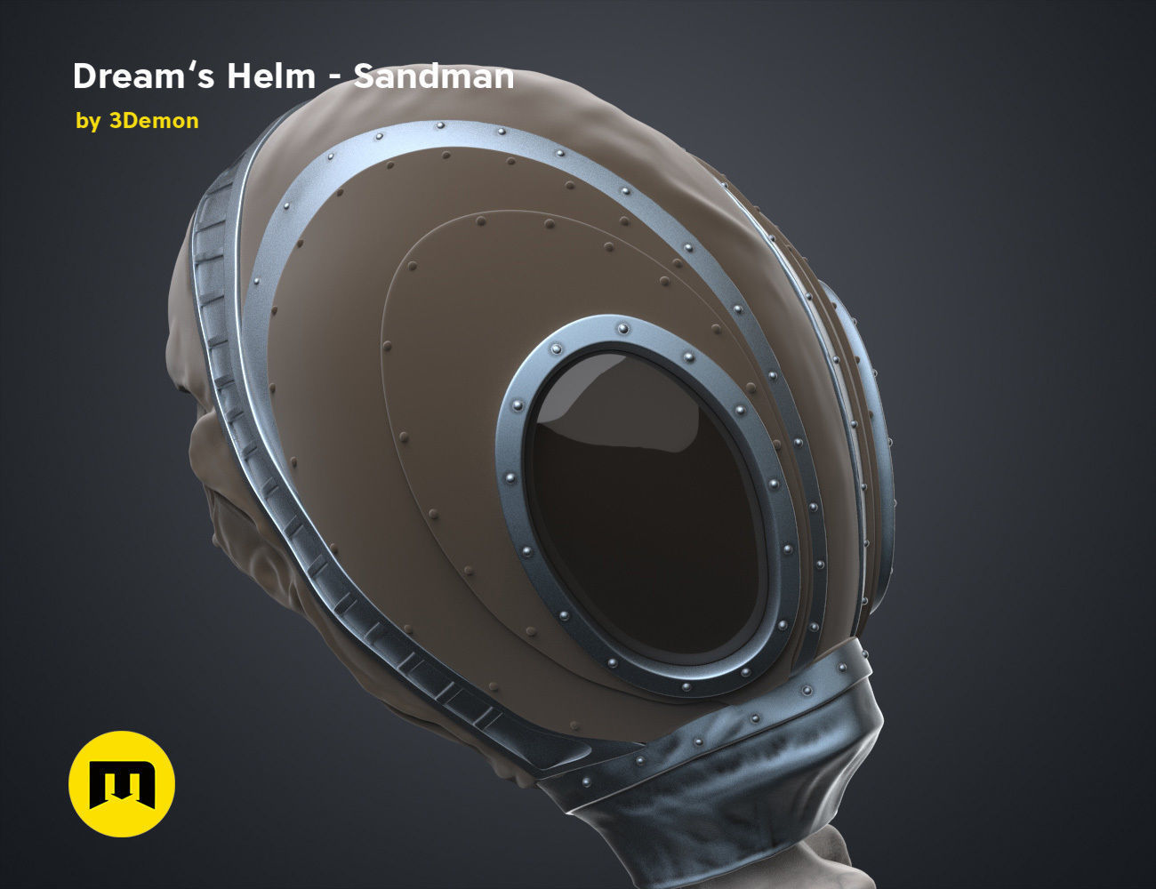 The Sandman helm 3D print model_5