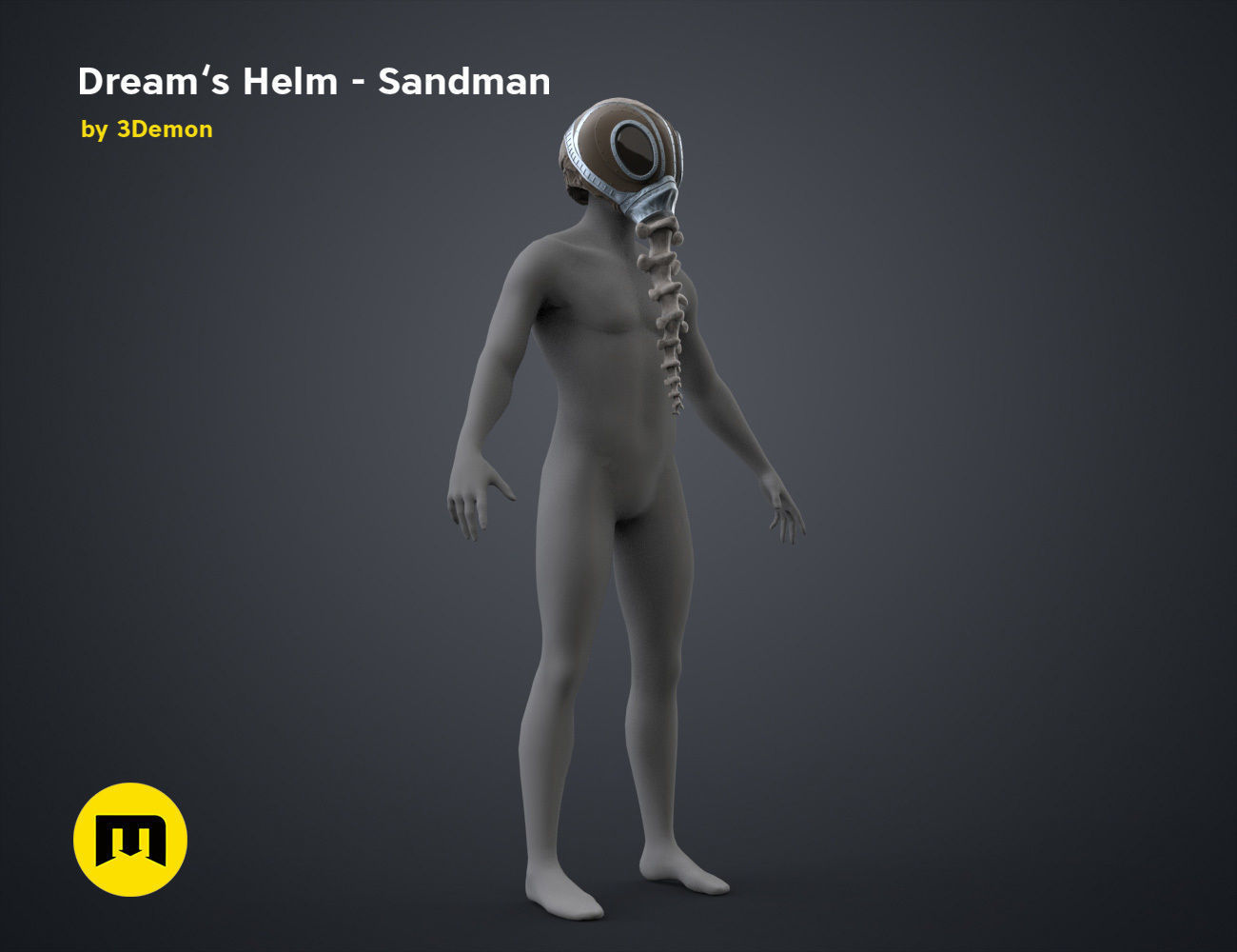 The Sandman helm 3D print model_20