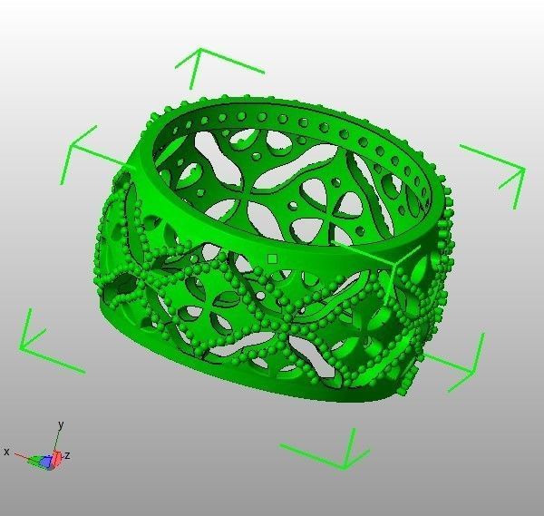 Lace ring 3D print model_6