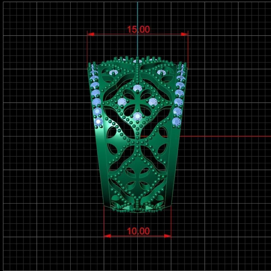 Lace ring 3D print model_2