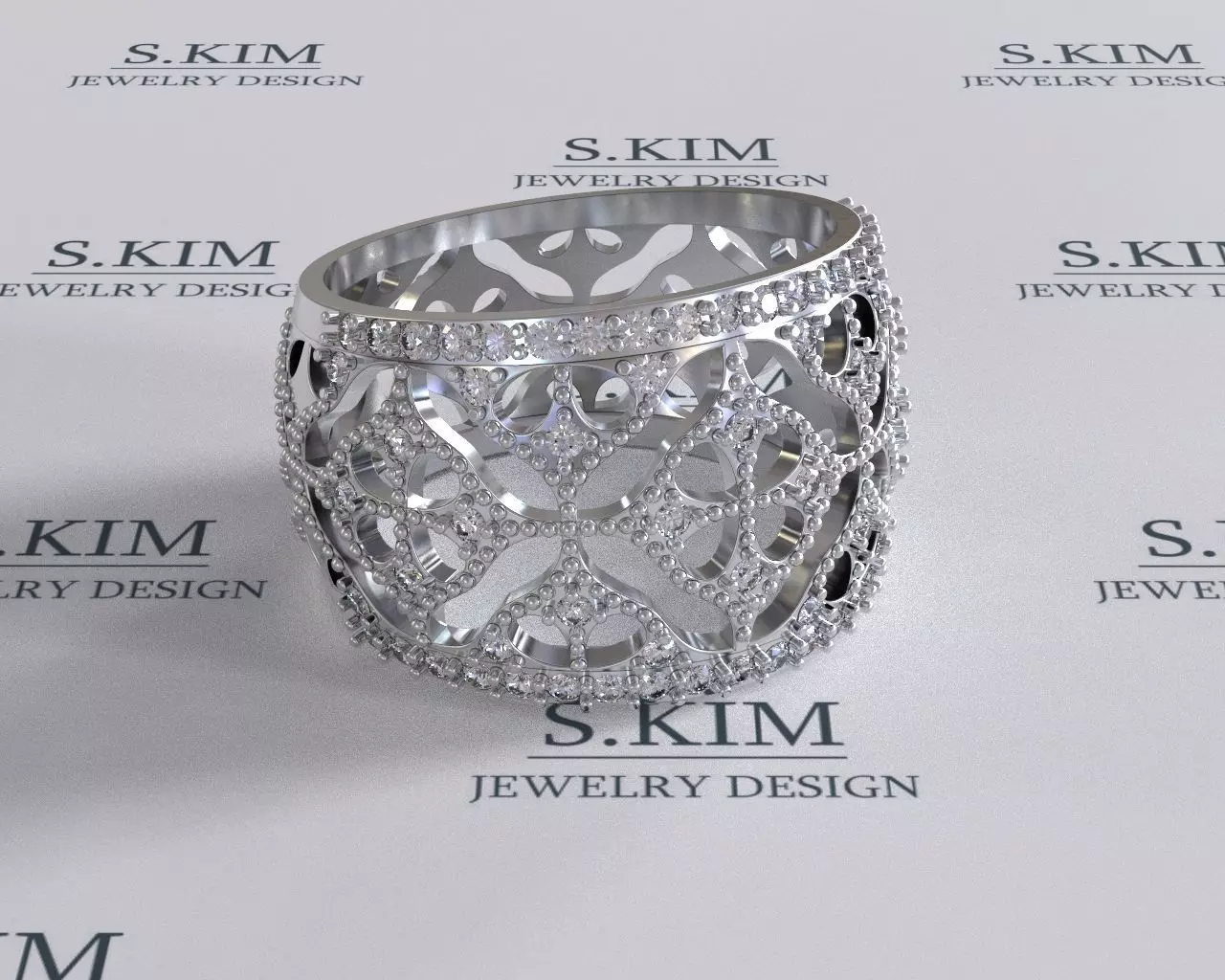 Lace ring 3D print model_0