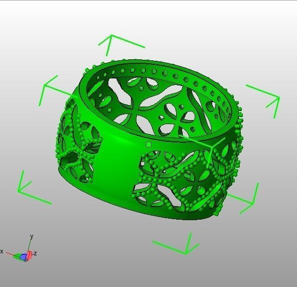 Lace ring 3D print model_5