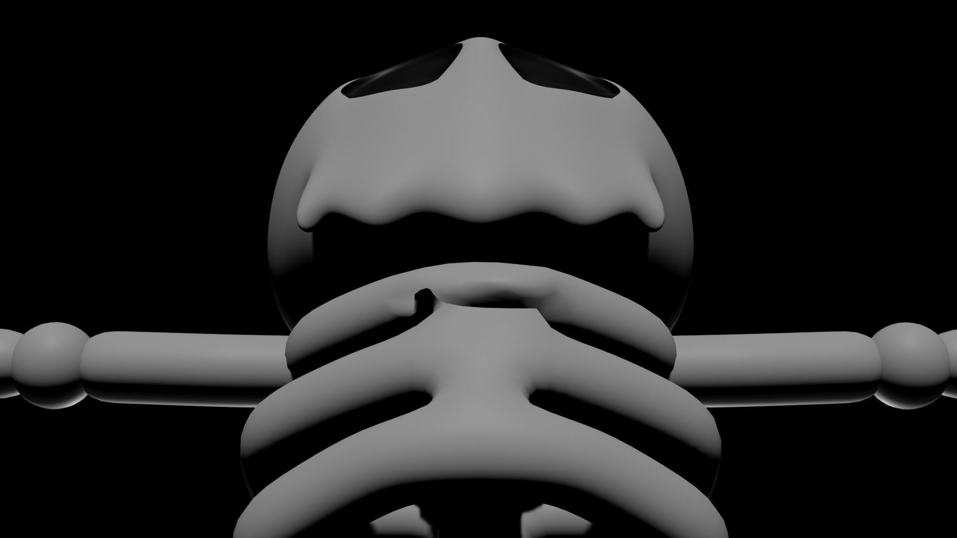 Cute Lowpoly Cartoonish Skeleton Model Low-poly 3D model_7