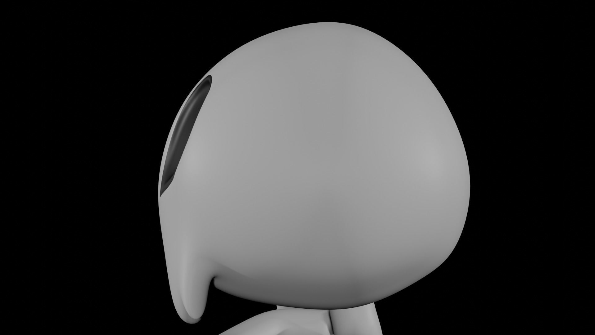 Cute Lowpoly Cartoonish Skeleton Model Low-poly 3D model_2