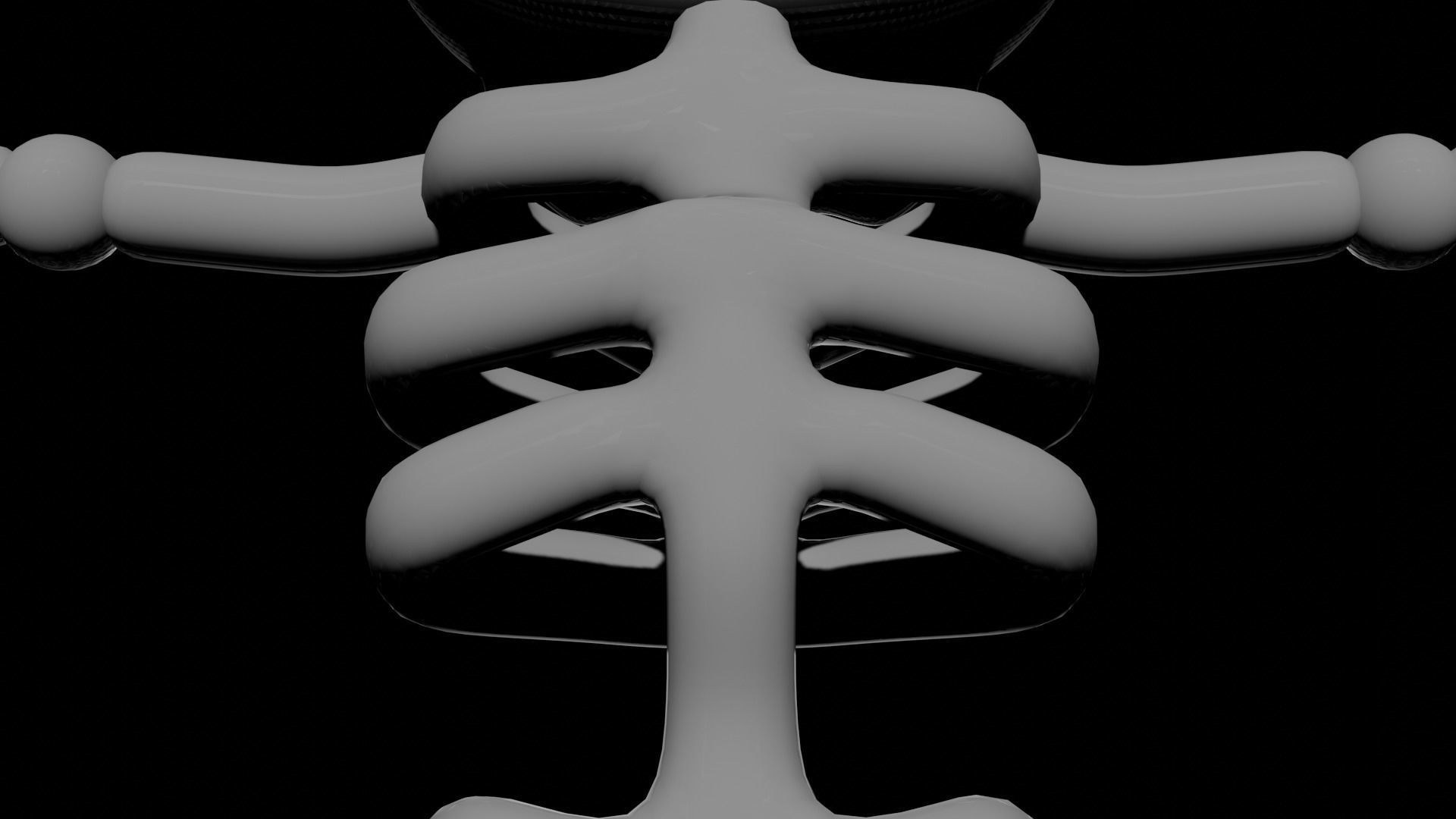 Cute Lowpoly Cartoonish Skeleton Model Low-poly 3D model_8