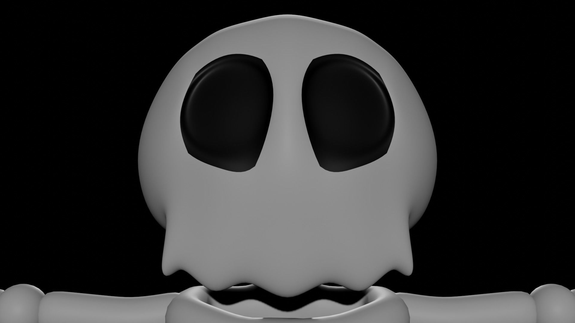 Cute Lowpoly Cartoonish Skeleton Model Low-poly 3D model_5