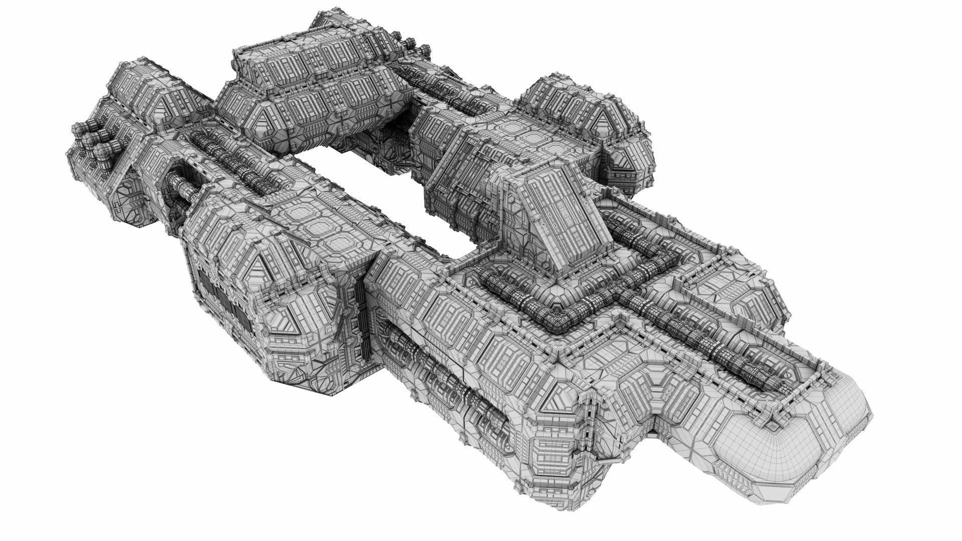 Space Ship Sci Fi 3D model_13