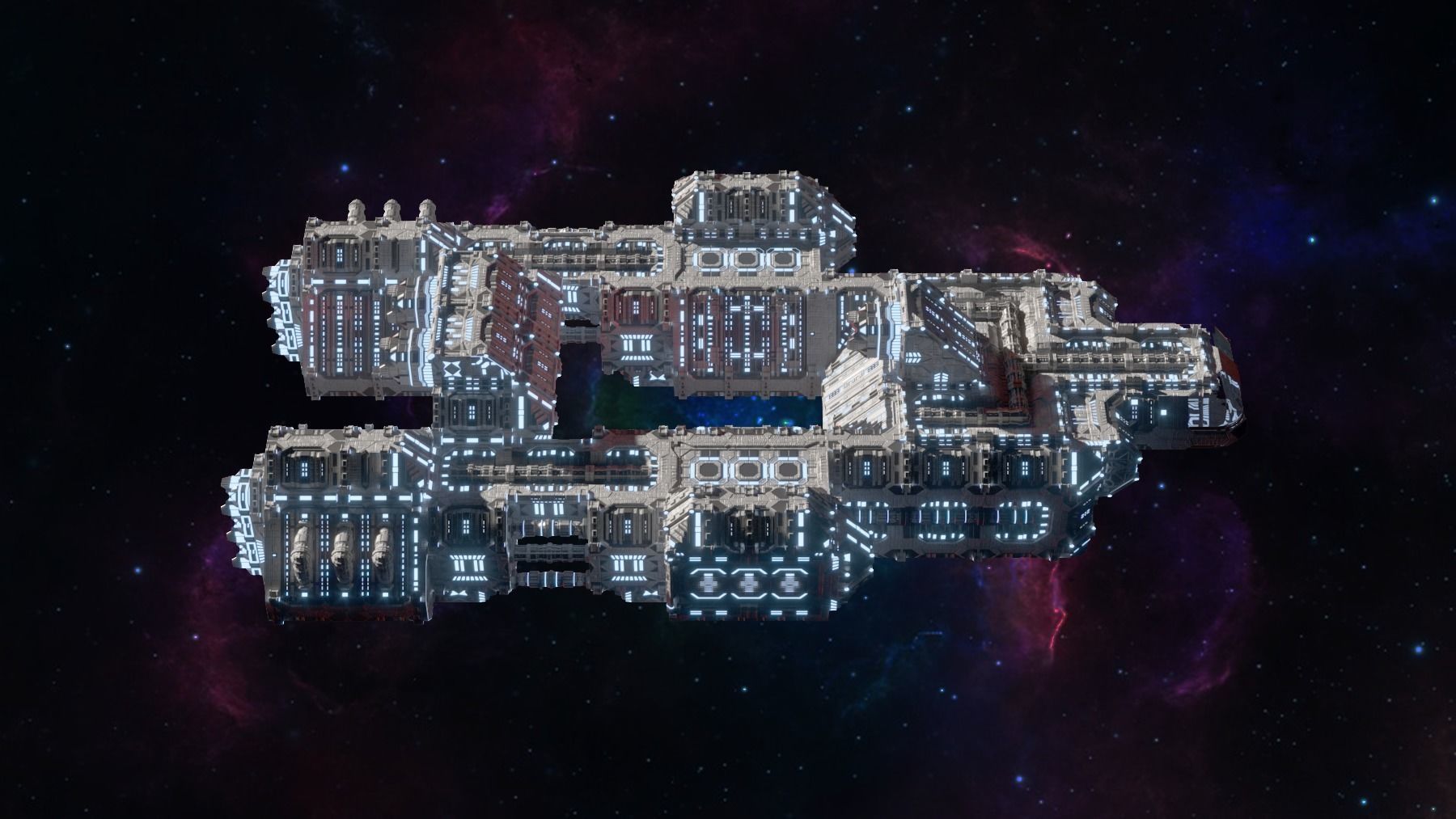 Space Ship Sci Fi 3D model_4