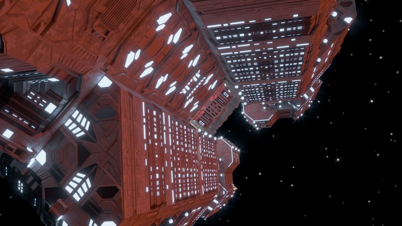 Space Ship Sci Fi 3D model_9