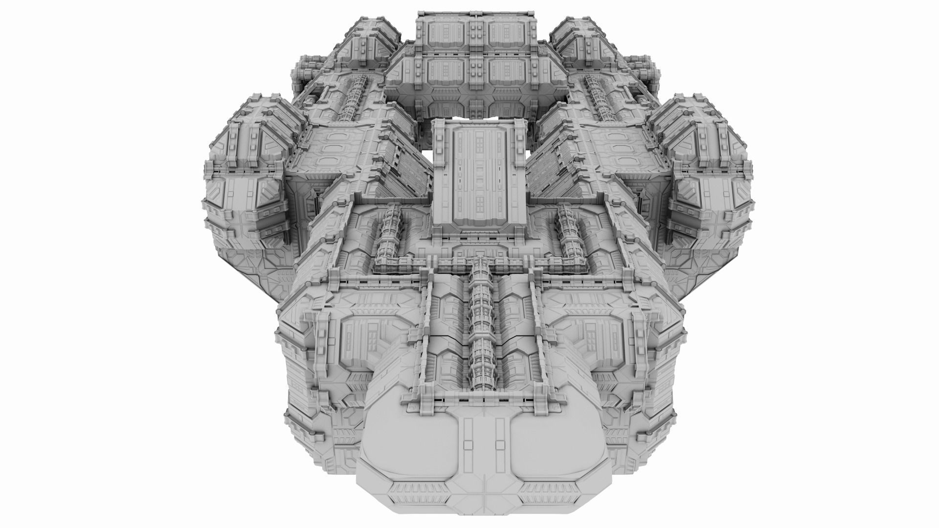 Space Ship Sci Fi 3D model_19