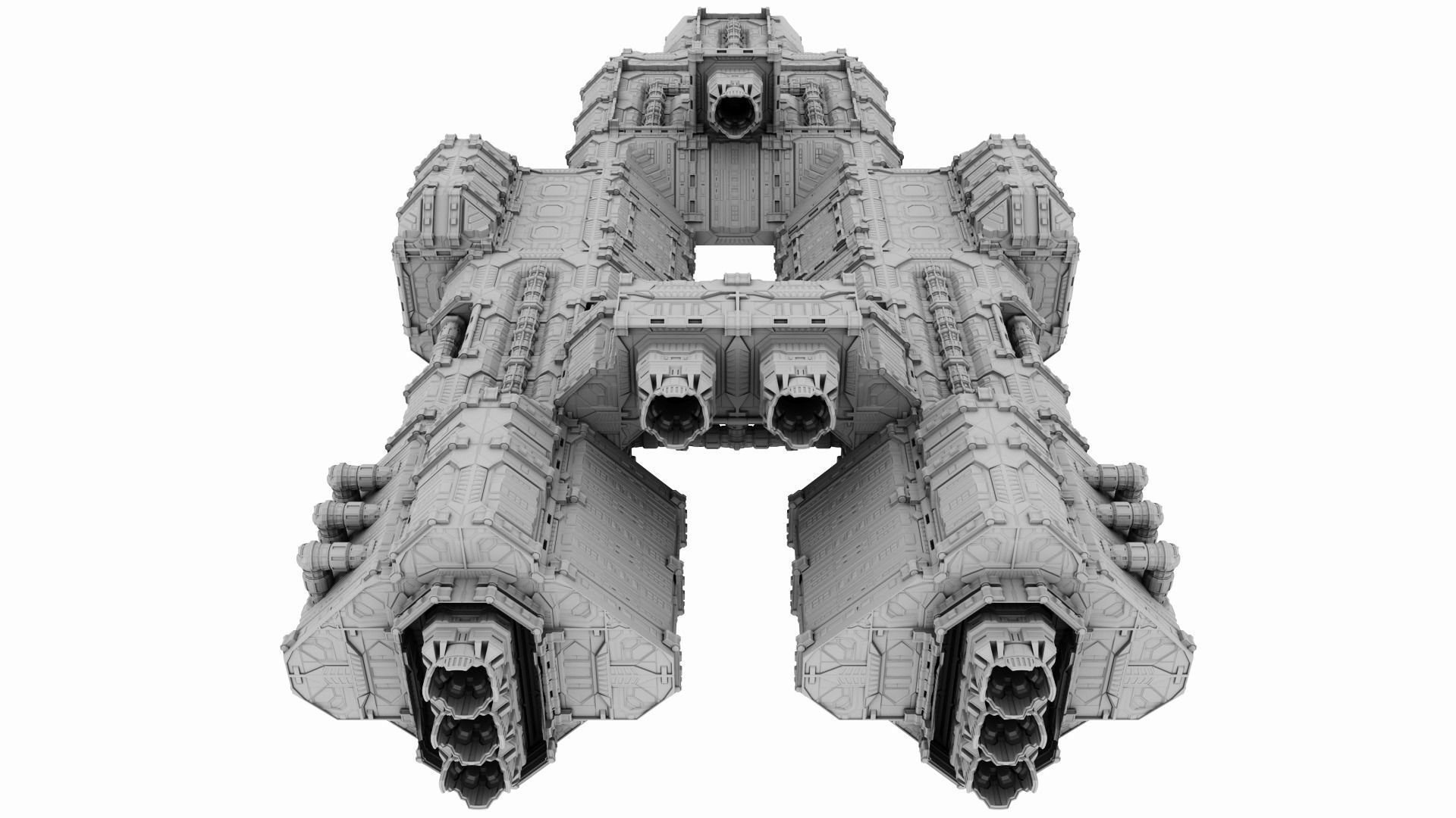 Space Ship Sci Fi 3D model_18