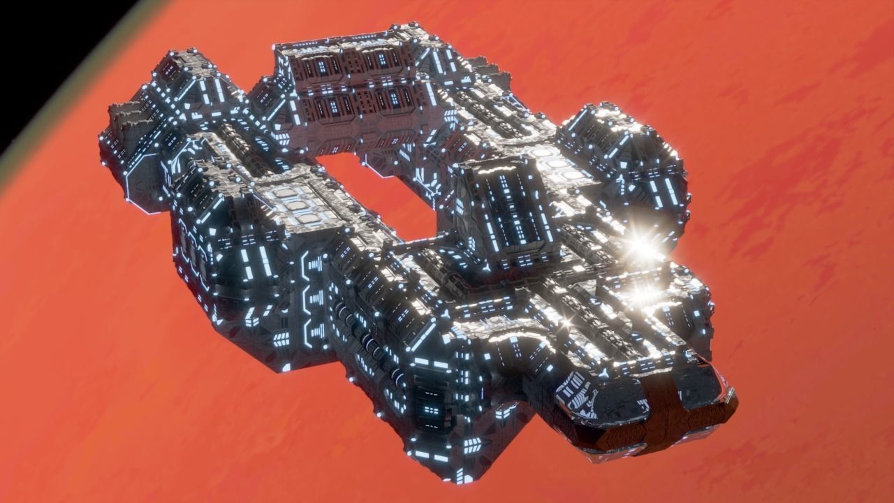 Space Ship Sci Fi 3D model_12