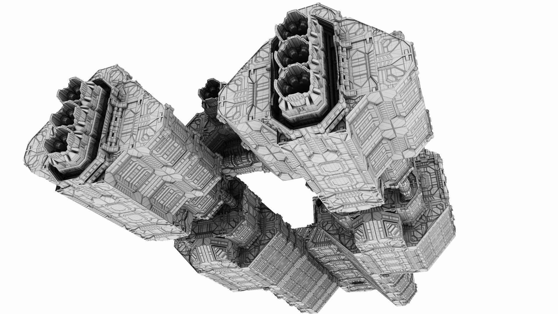 Space Ship Sci Fi 3D model_16