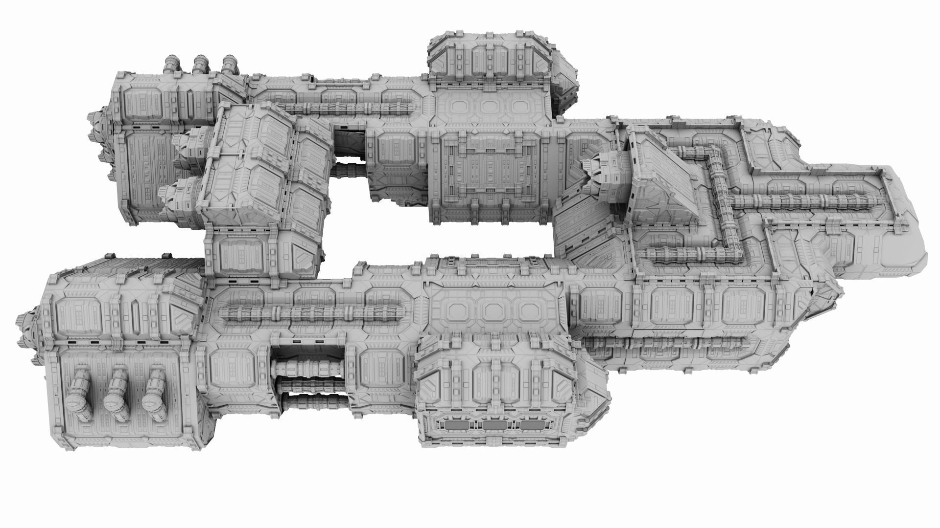 Space Ship Sci Fi 3D model_17