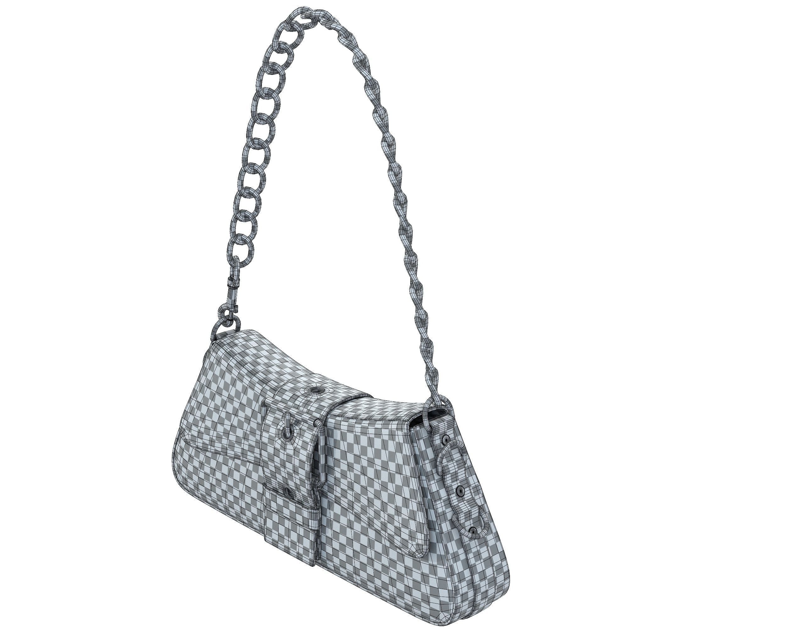 Balenciaga Lindsay Small Bag Low-poly 3D model_19