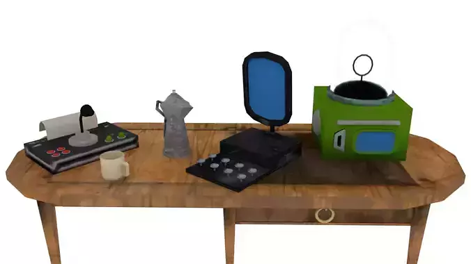 Cartoon Table Low-poly 3D model