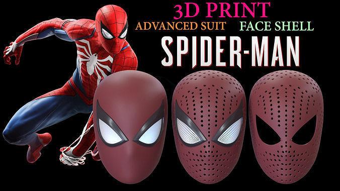 SPIDER MAN FACESHELL FOR 3D PRINTING-STL FBX ZTL 3D print model