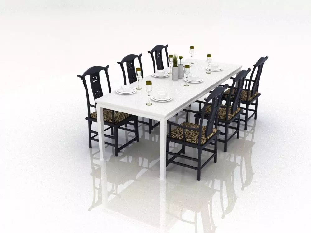 A dining table 3D model_0